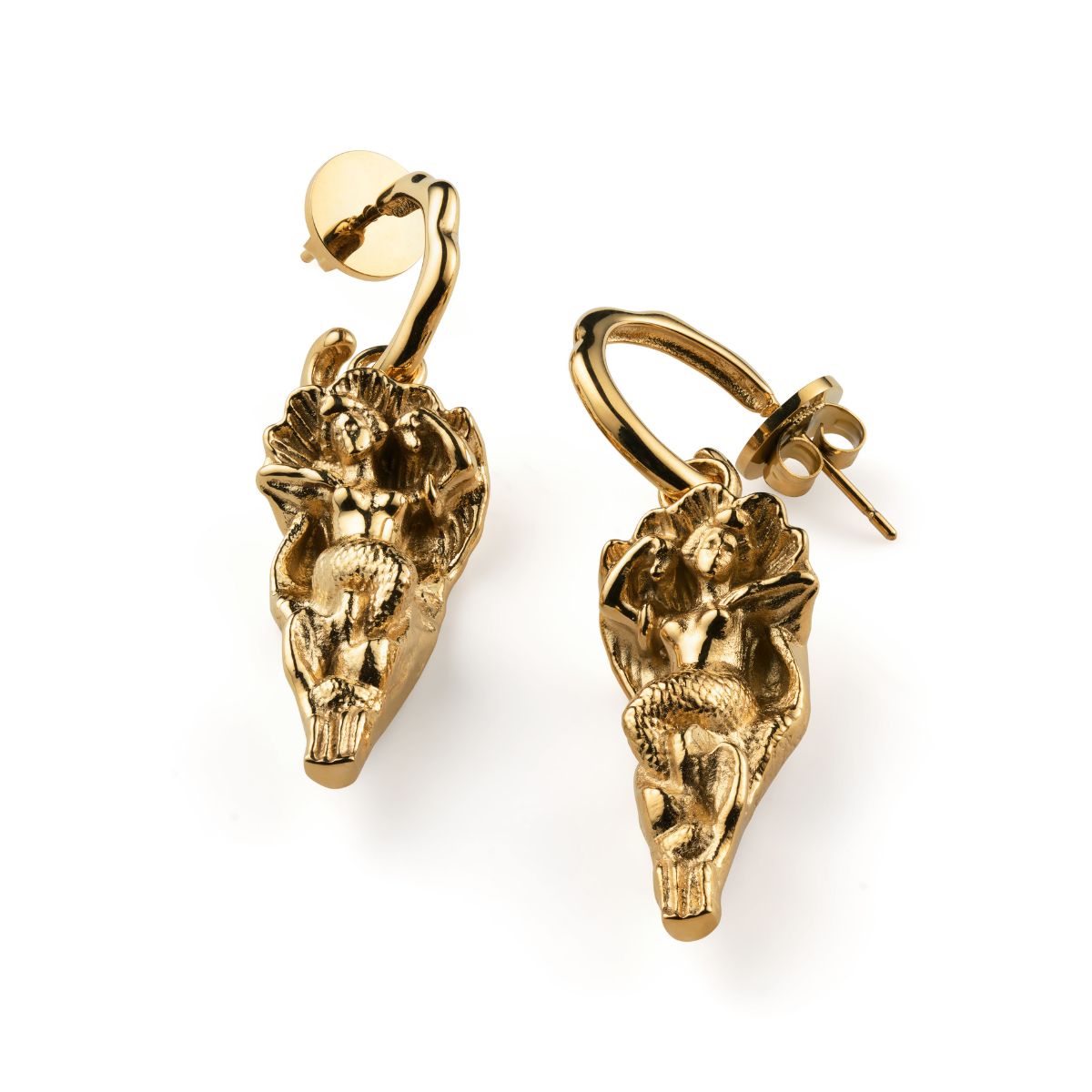 Sirène Mermaid Golden Hoops