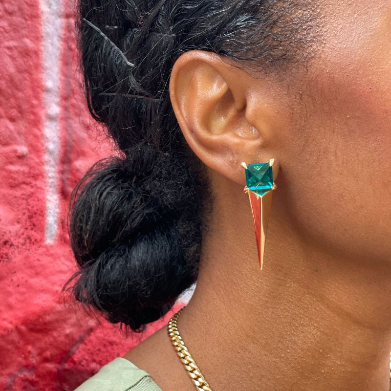 Prisma Talisman Golden Earrings