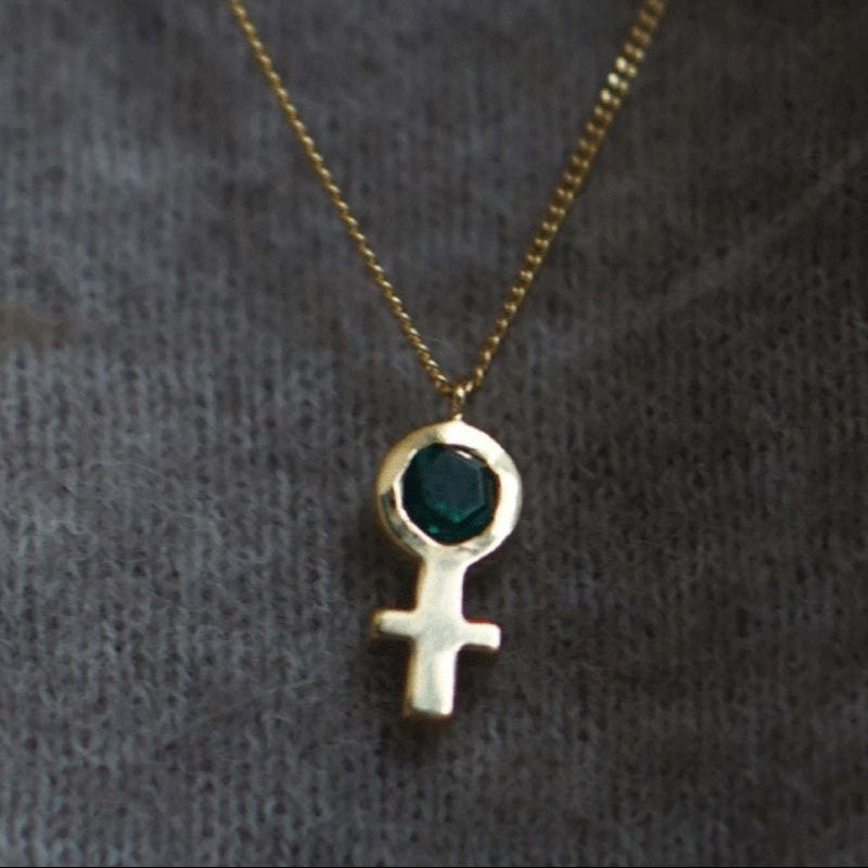 Future Is Female Jade Necklace