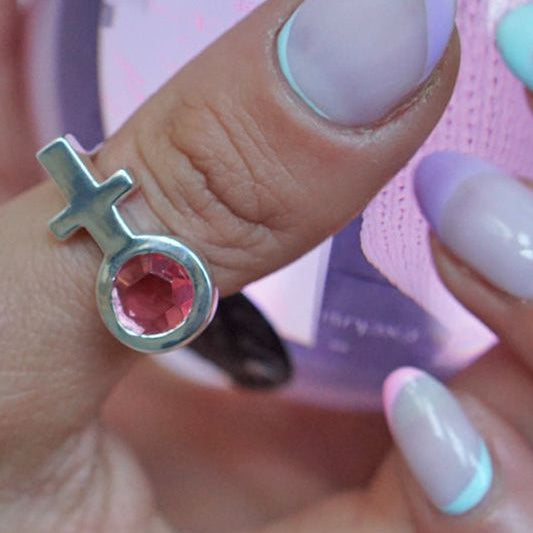 Future Is Female Fucsia Ring