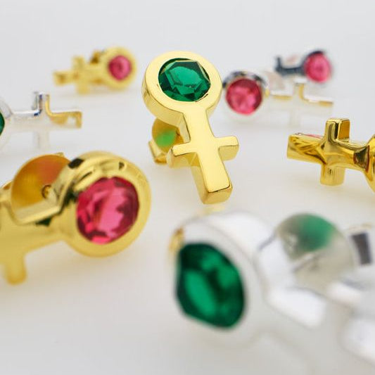 Future Is Female Golden Jade Earrings