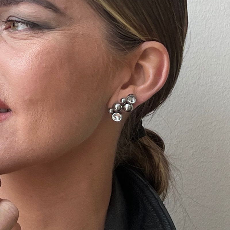Solar Earrings Crystal Clear