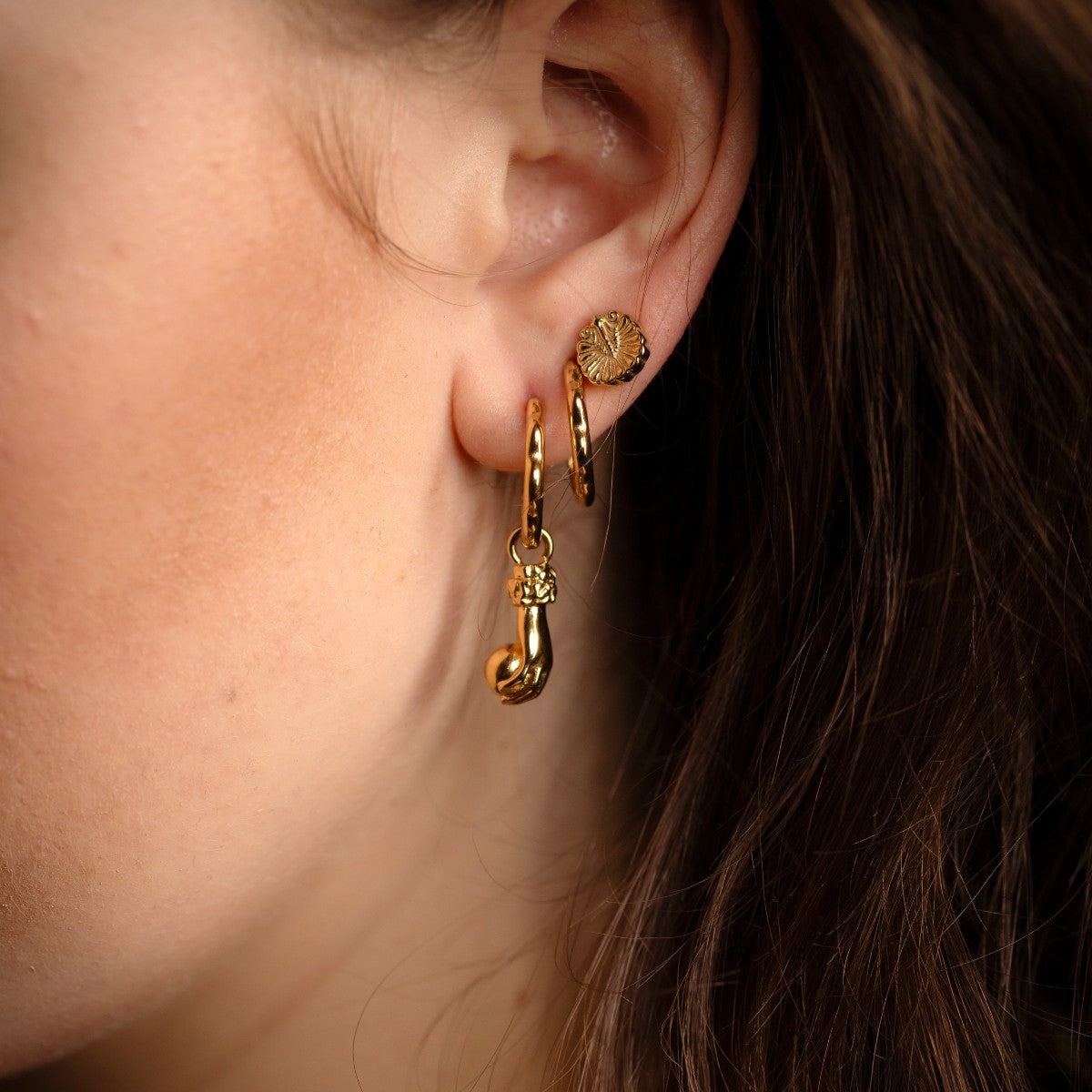 La Main Golden Hoops