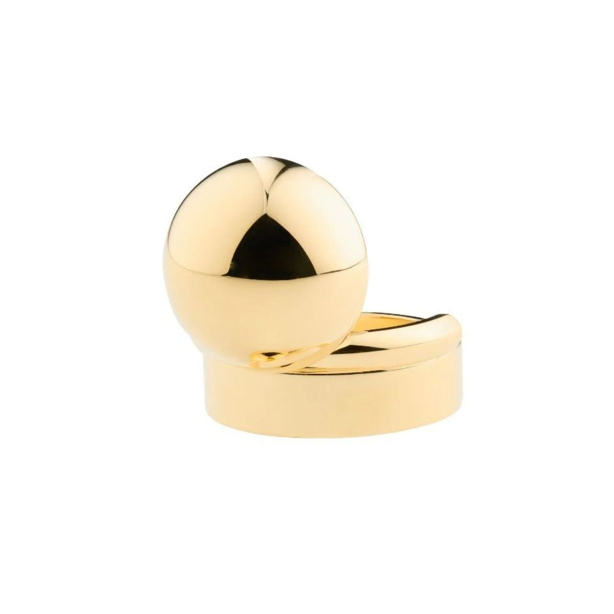 Satellite Orbit Golden R2 Ring - 24K Gold Plated Steel Ring bwbutik