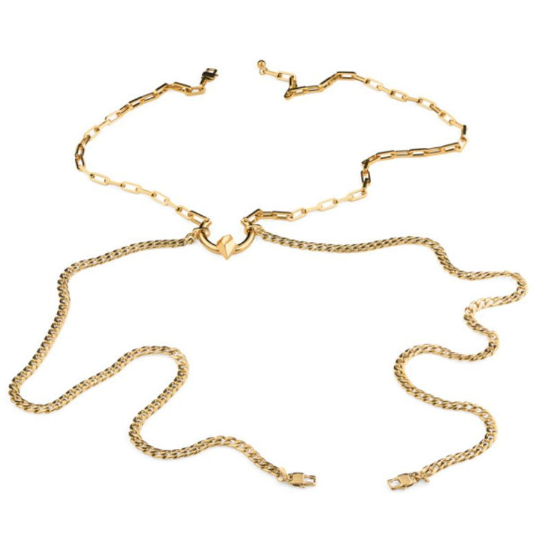Juno Golden Body Chain - Bär som kroppssmycke eller halsband - Scandinavian Design Jewelry - Sagen Sweden