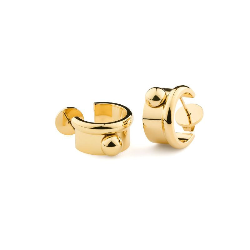 Satellite Orbit Golden Earrings - 24K Gold Plated Steel Earrings Icke nedsatta