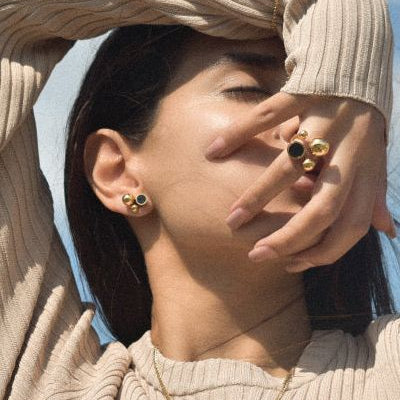 Solar Golden Earrings